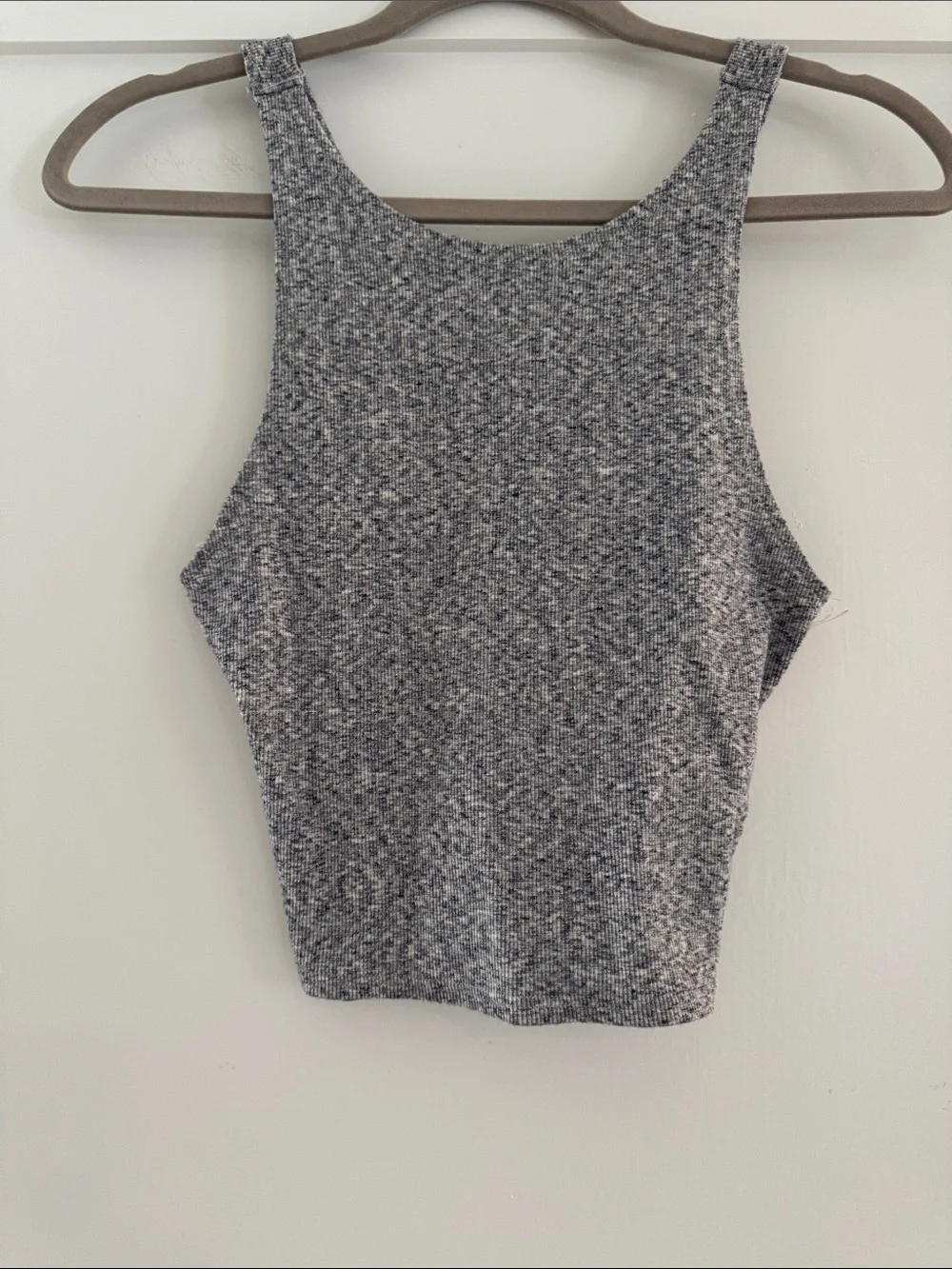TopShop Heather Gray Ribbed Tank Top | Size 8 - Picture 1 of 5